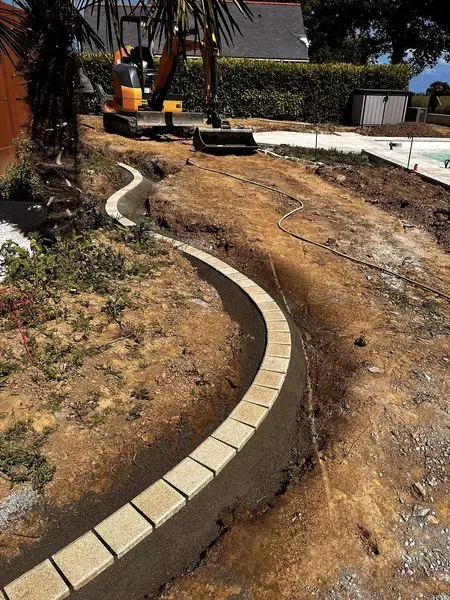 chantier piscine aménagement