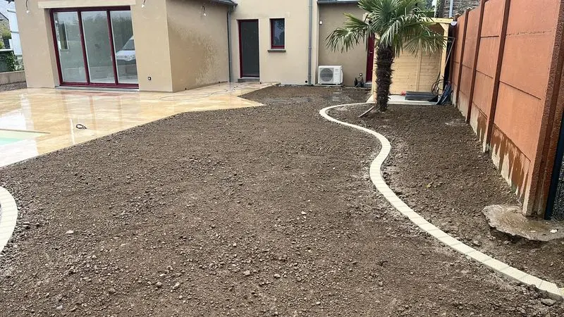 chantier piscine aménagement