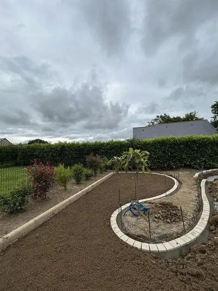 chantier piscine aménagement