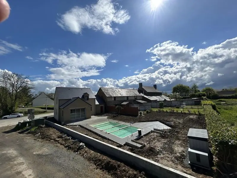 chantier piscine coulage