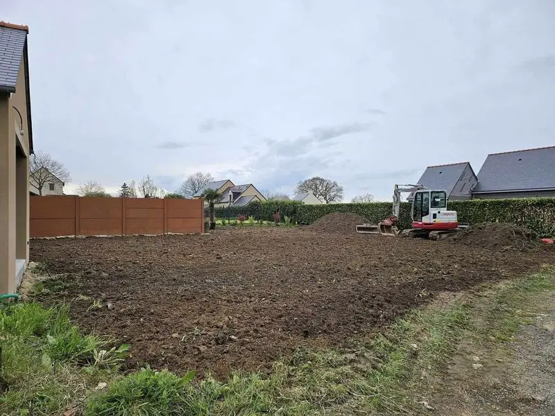 chantier piscine préparation terrain