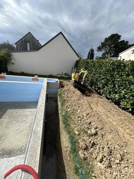 chantier piscine finition