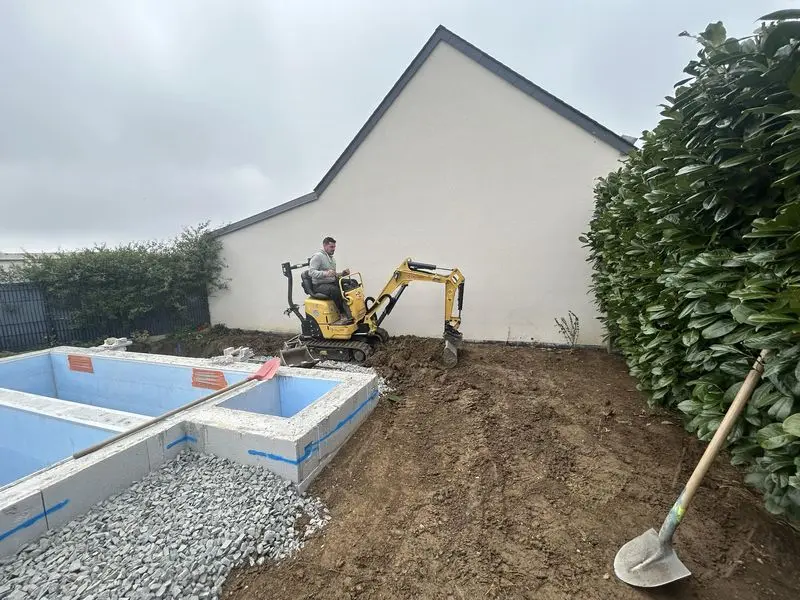chantier piscine finition