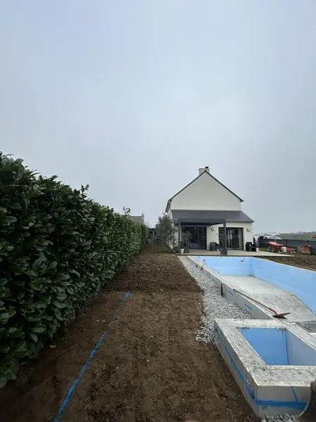 chantier piscine finition