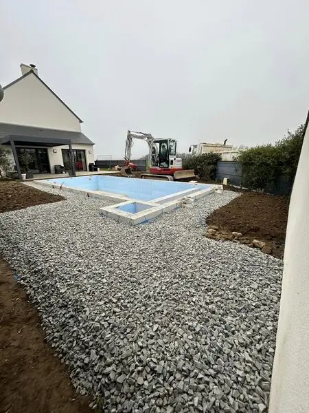 chantier piscine finition